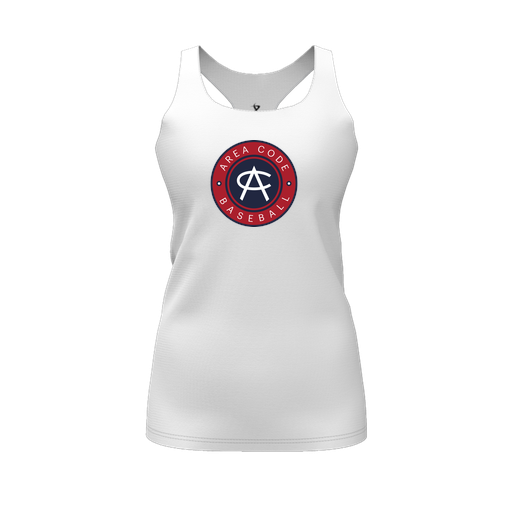 [CUS-DFW-RCBK-PER-WHT-FYS-LOGO1] Racerback Tank Top (Female Youth S, White, Logo 1)