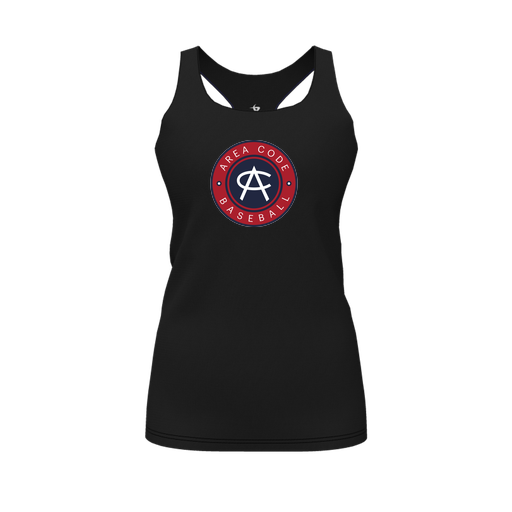 [CUS-DFW-RCBK-PER-BLK-FYS-LOGO1] Racerback Tank Top (Female Youth S, Black, Logo 1)