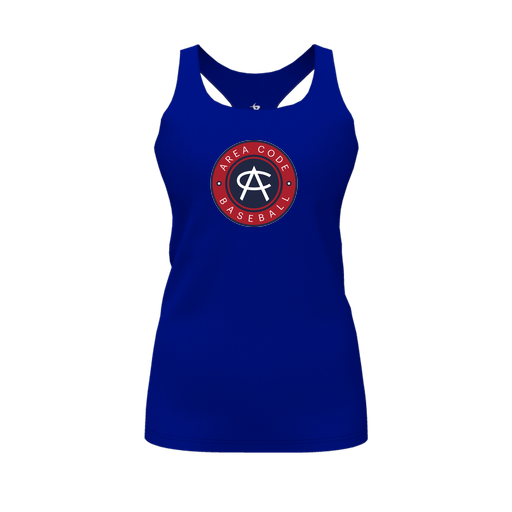 [CUS-DFW-RCBK-PER-RYL-FYS-LOGO1] Decker Racerback Tank Top (Female Youth S, Royal, Logo 1)