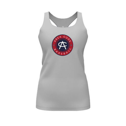 [CUS-DFW-RCBK-PER-GRY-FYS-LOGO1] Racerback Tank Top (Female Youth S, Gray, Logo 1)