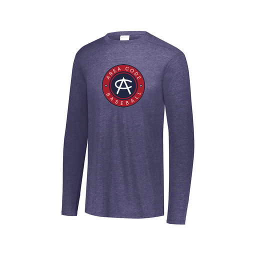 [FTLCUBNV-AXS-LOGO1] Decker Men's Tri-Blend T-Shirt - Long Sleeve (Adult XS, Navy, Logo 1)