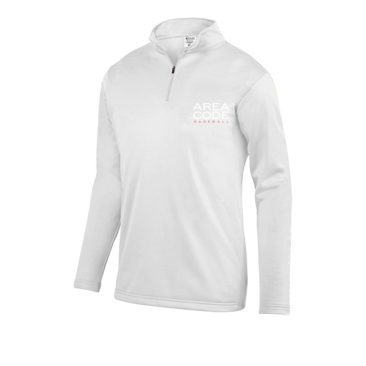 [DFW-FFQZ-WHT-AS-LOGO2] Decker Men's FlexFleece 1/4 Zip (Adult S, White, Logo 2)