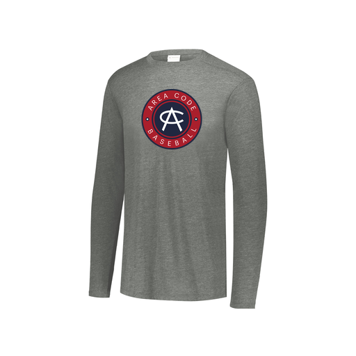 [FTLCUBGY-YS-LOGO1] Decker Youth Tri-Blend T-Shirt - Long Sleeve (Youth S, Gray, Logo 1)