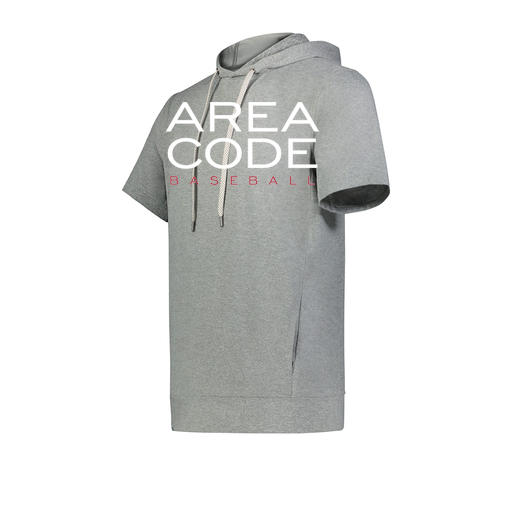 [222605-SIL-YS-LOGO2] YOUTH VENTURA SOFT KNIT SHORT SLEEVE HOODIE (Youth S, Silver, Logo 2)